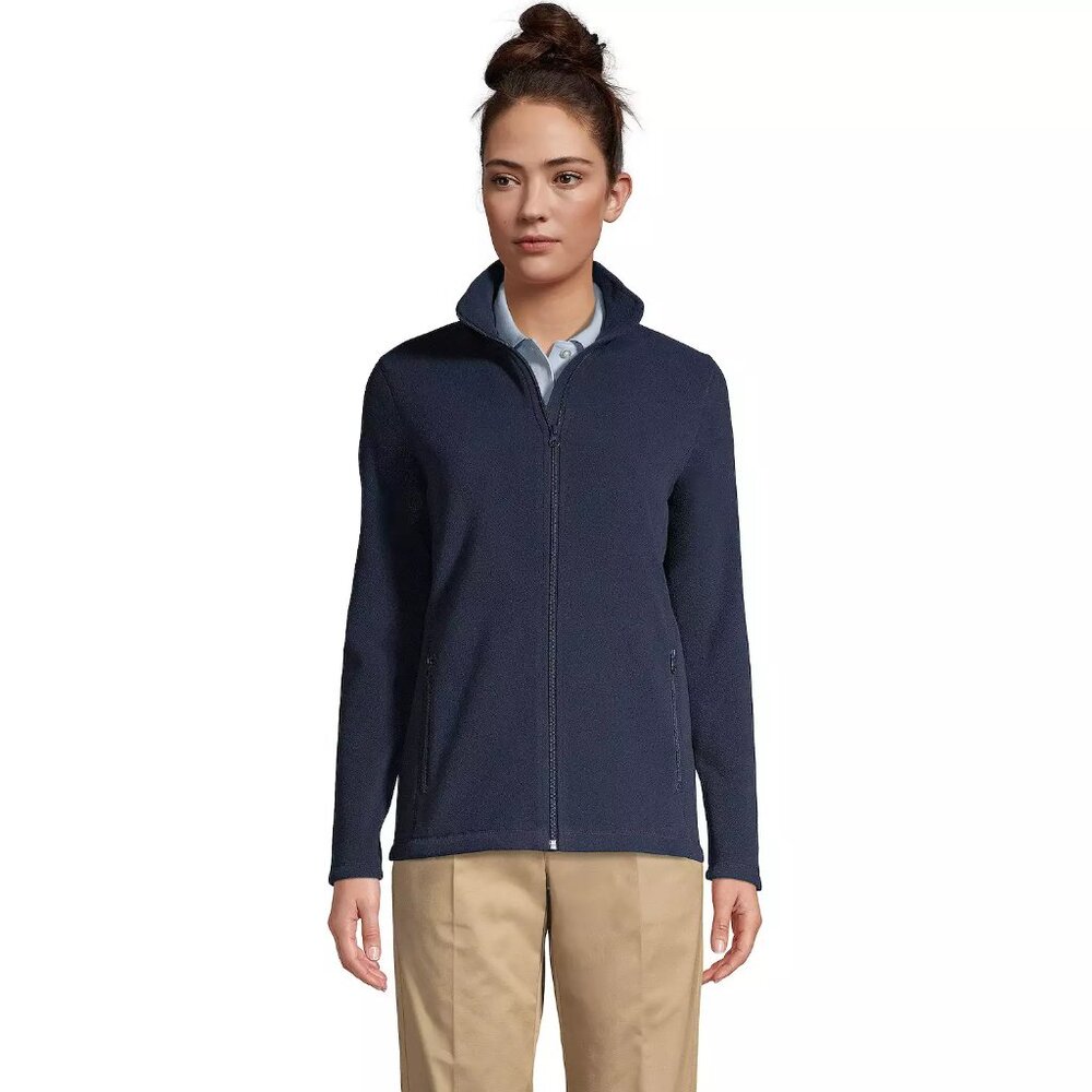 Women's Lands' End Full-Zip Long Sleeve Fleece Jacket